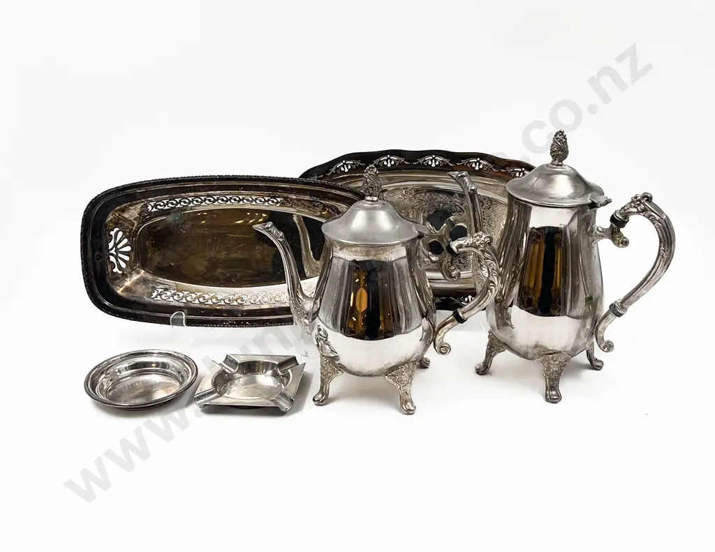 Small Quantity of S/Plate together with Sterling Ashtray Image 1++