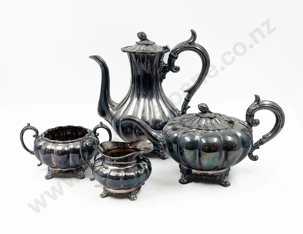 Four Piece S/Plated Coffee and Tea Service Image 1++