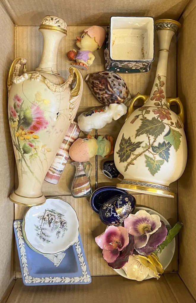 Box of Assorted Antique China etc Image 1++