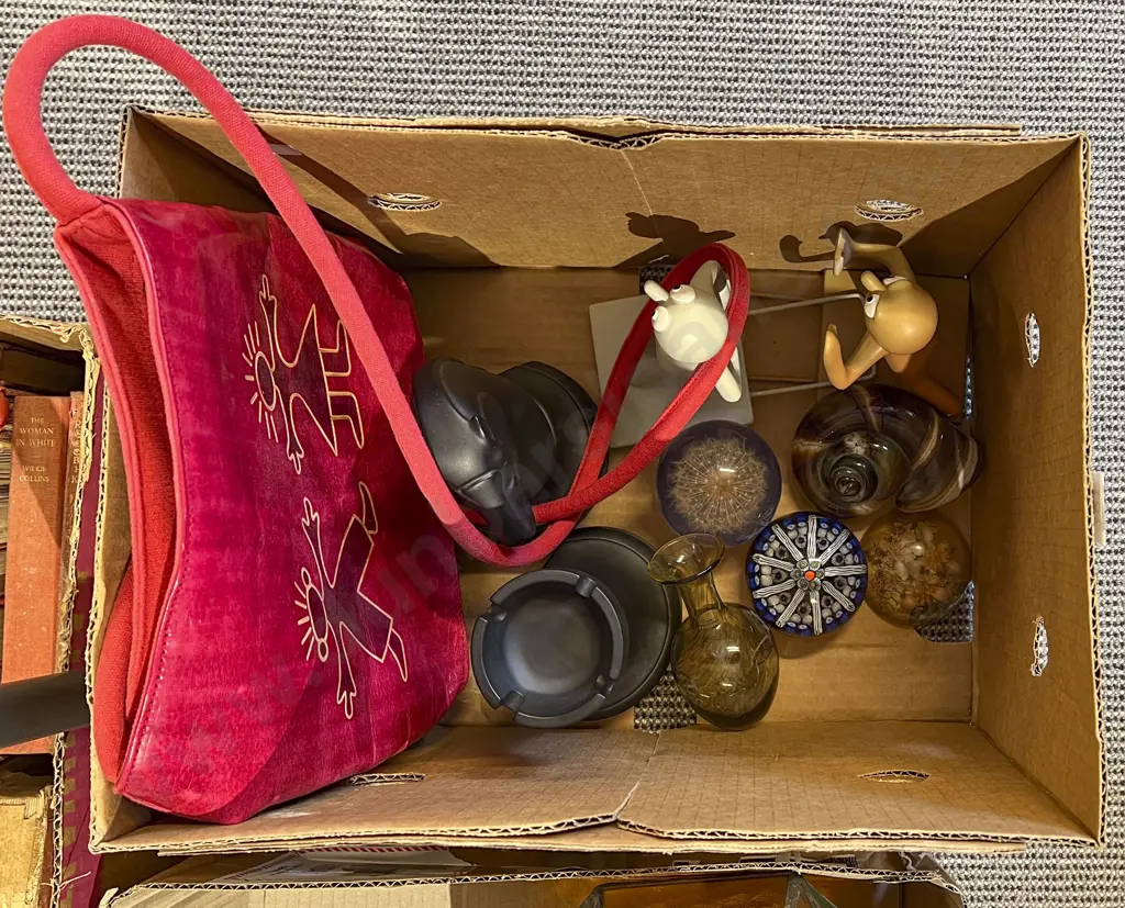 Box Lot of Assorted including Paperweights Image 1++