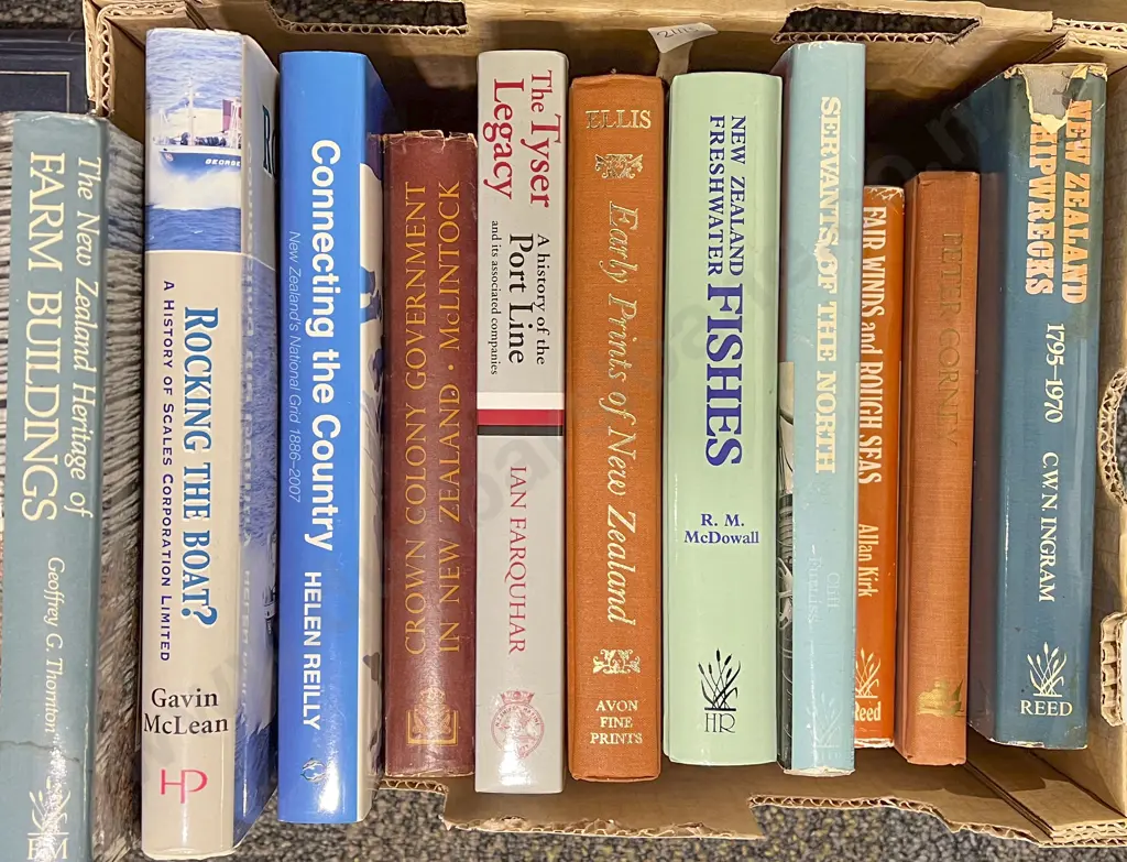 Box of Assorted Books including NZ Reference Image 1++