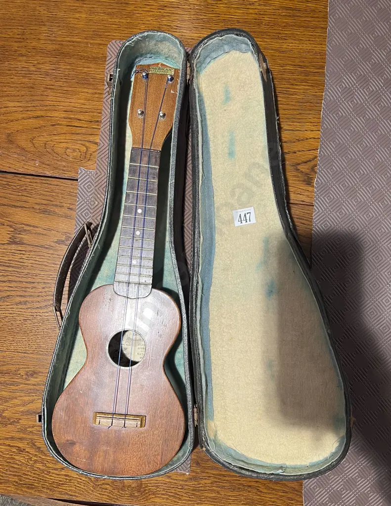 Vintage Cased Hawaiian Ukulele Image 1++