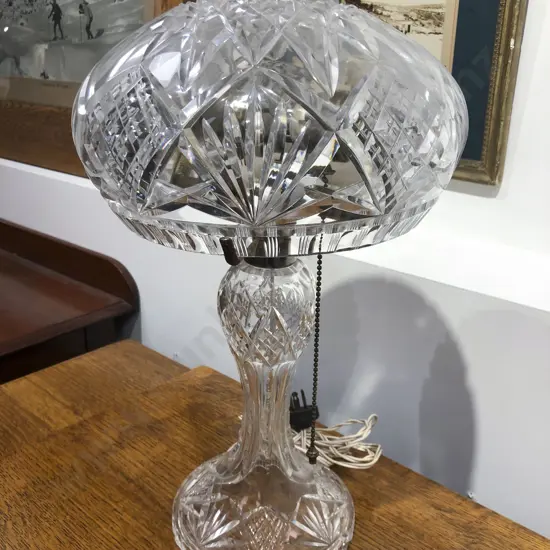 Crystal Table Lamp and Shade
