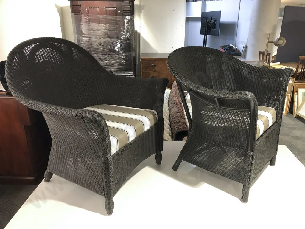 Two Lusty Lloyd Loom Armchairs Image 1++