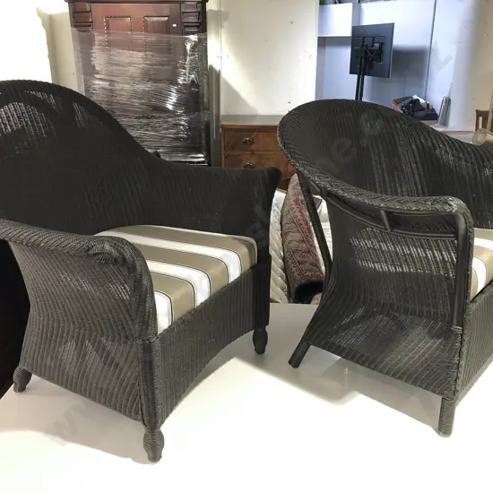 Two Lusty Lloyd Loom Armchairs