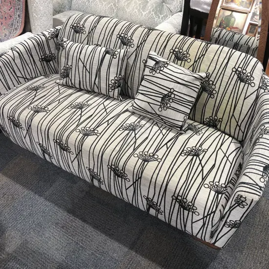 Modern Upholstered Curved Back Sofa