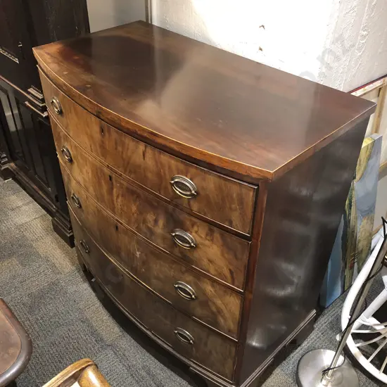 Antique Mahogany Bowfront Chest of Drawers