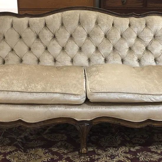 Louis XV Style Button Back Sofa