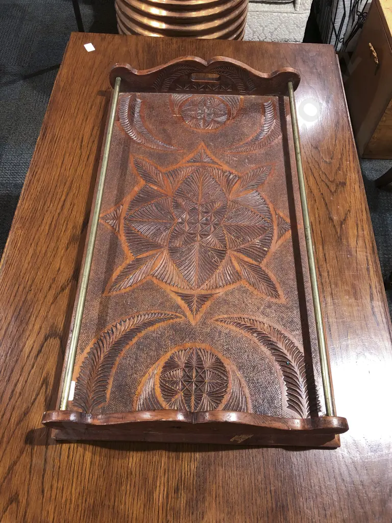 Native Timber Carved Tray Image 1++