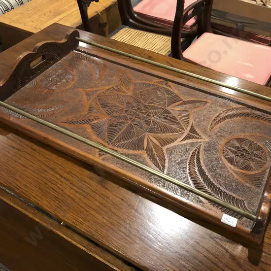 Native Timber Carved Tray