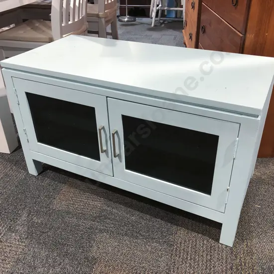 Modern Painted Two Door Entertainment Stand