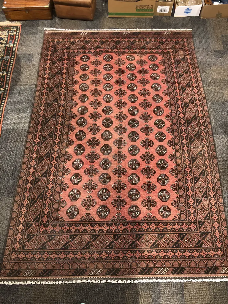 Persian Floor Rug on Red Ground Image 1++