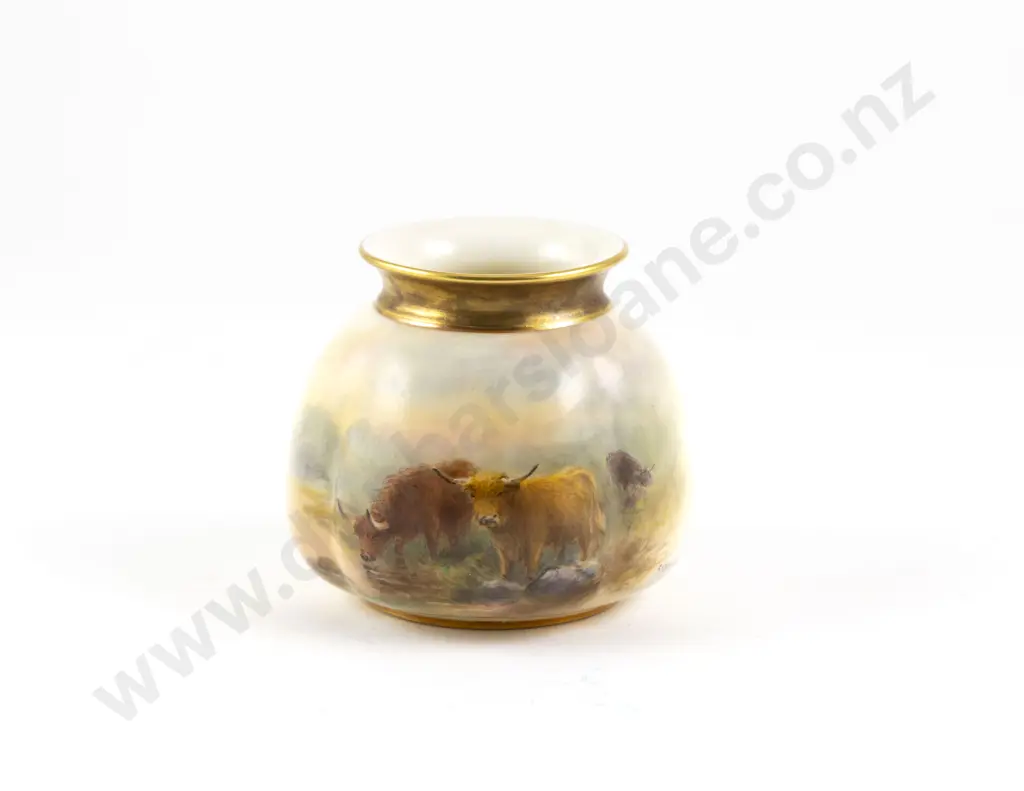 Royal Worcester Hand Painted Vase Image 1++