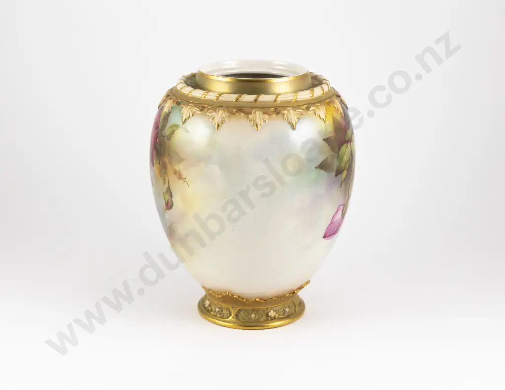 Royal Worcester Hand Painted Vase Image 1++