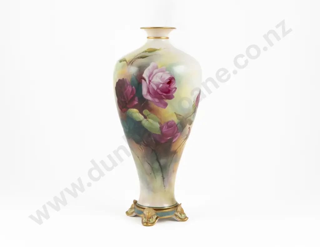 Royal Worcester Hand Painted Vase Image 1++