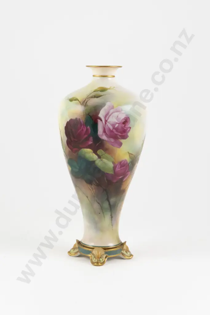 Royal Worcester Hand Painted Vase Image 1++