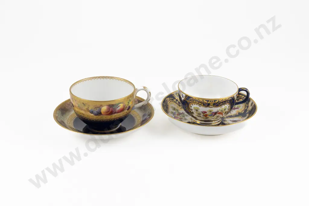 Royal Worcester Hand Painted Tea Cup and Saucer Image 1++