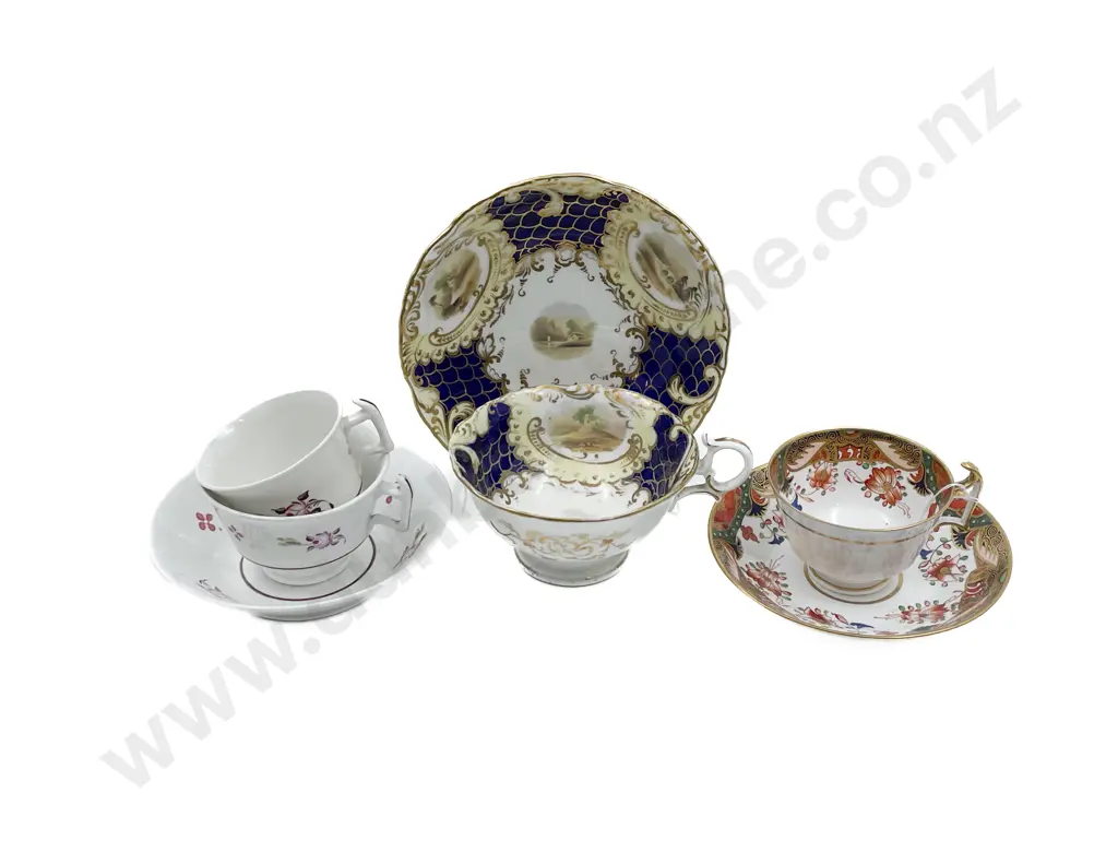Collection Early C19th English Cup Saucer Trios Image 1++