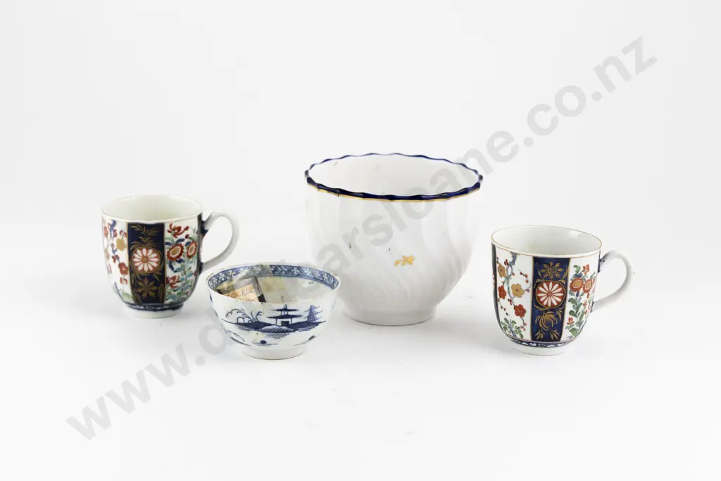 Two First Period Worcester Coffee Cups Image 1++