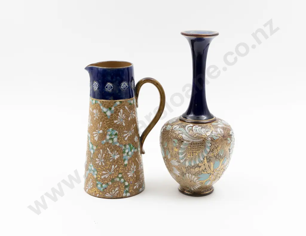 Royal Doulton Stoneware Jug and Specimen Vase Image 1++