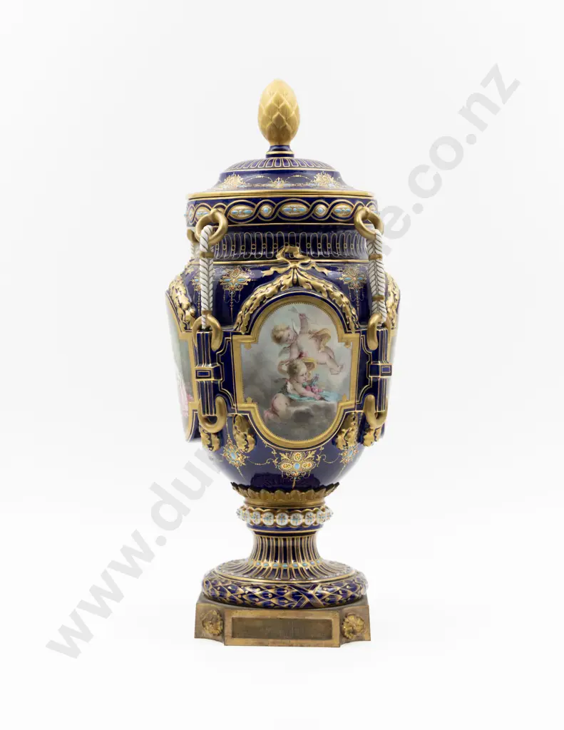 Mid C19th Mintons 'Louis XVI Sevres Style' Urn and Cover Image 1++