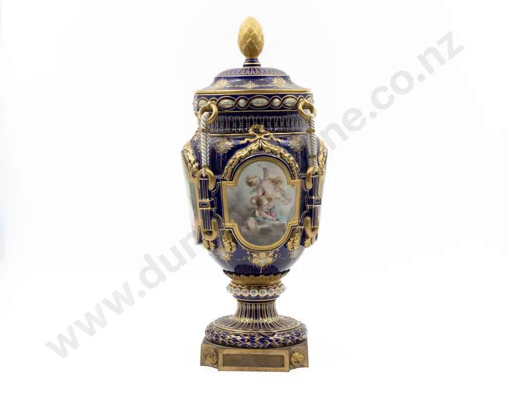 Mid C19th Mintons 'Louis XVI Sevres Style' Urn and Cover Image 1++