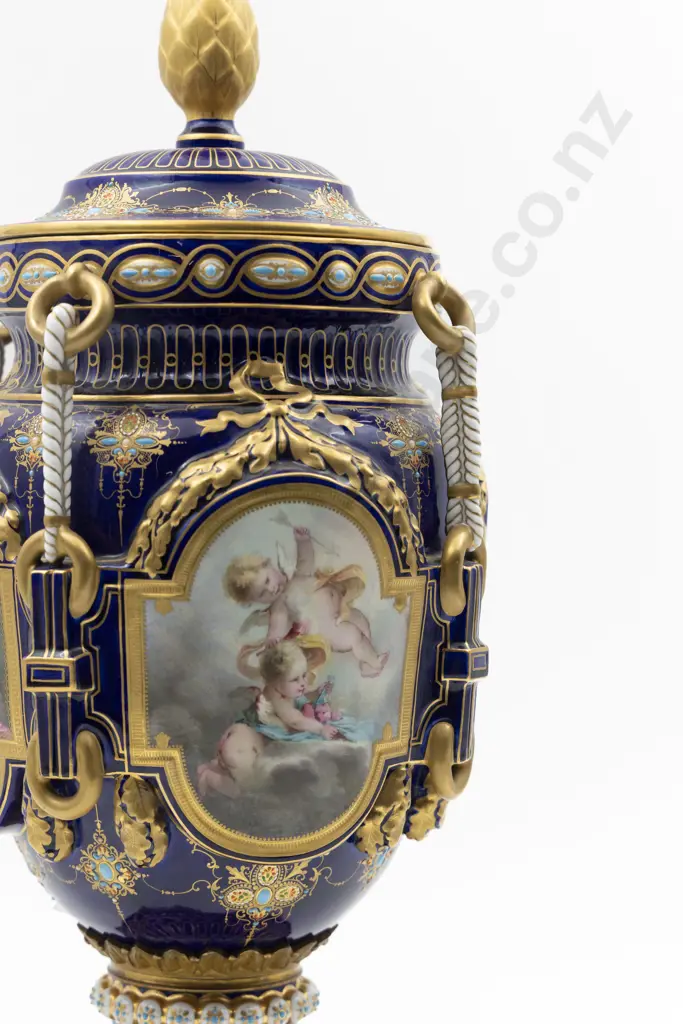 Mid C19th Mintons 'Louis XVI Sevres Style' Urn and Cover Image 1++