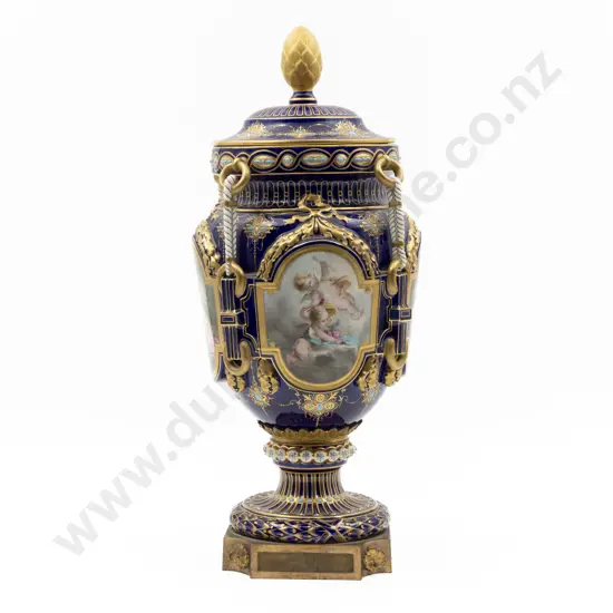 Mid C19th Mintons 'Louis XVI Sevres Style' Urn and Cover