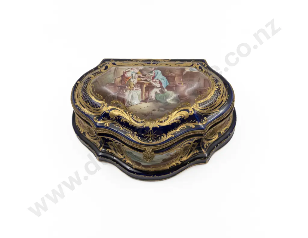 C19th French Sevres Pattern Jewel Casket Image 1++