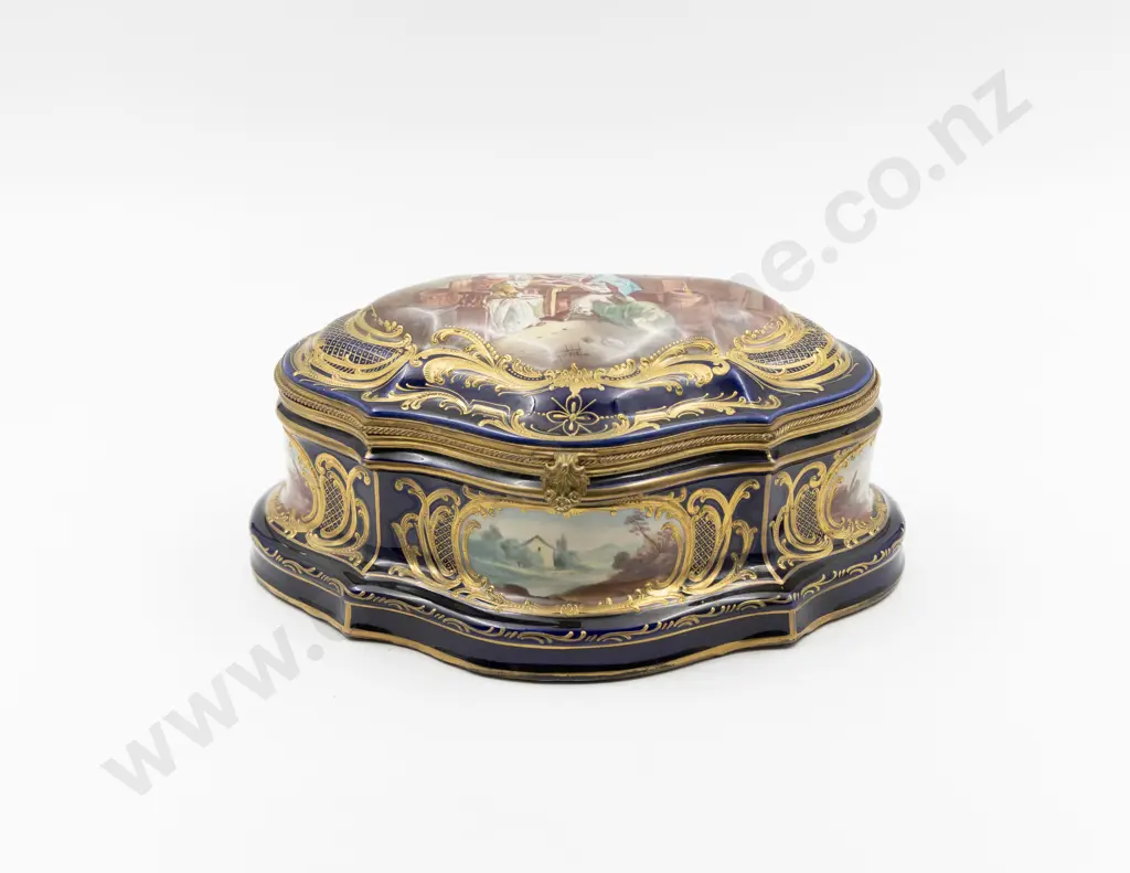 C19th French Sevres Pattern Jewel Casket Image 1++