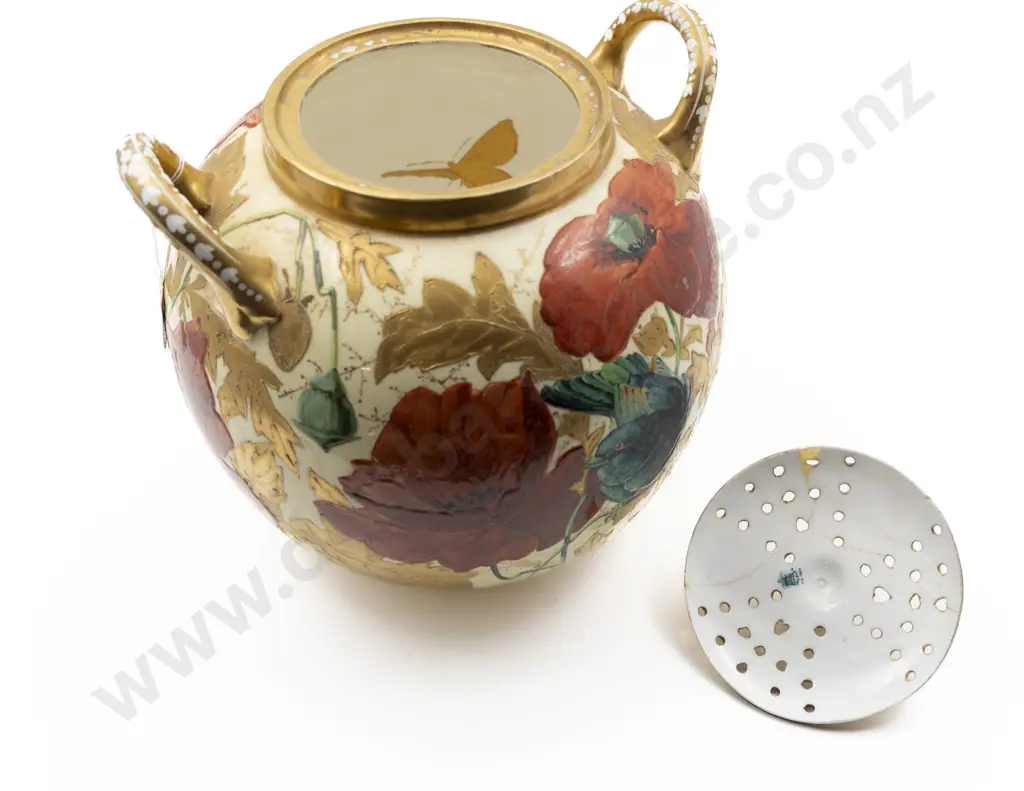 Late C19th Coalport Potpourri Urn and Cover Image 1++
