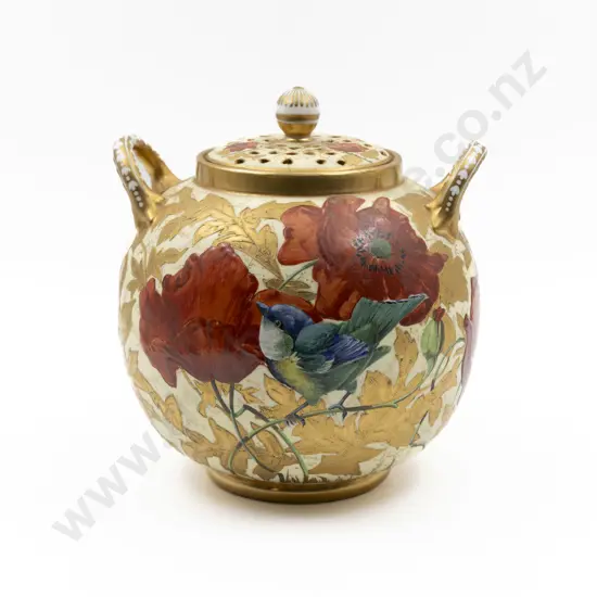 Late C19th Coalport Potpourri Urn and Cover