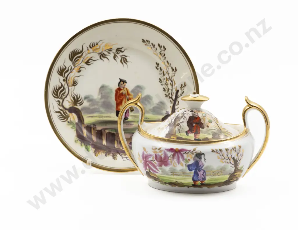 C1800 Minton Plate and Sucriere Image 1++