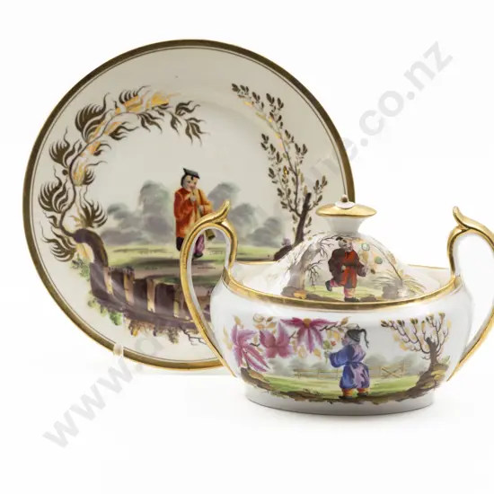 C1800 Minton Plate and Sucriere