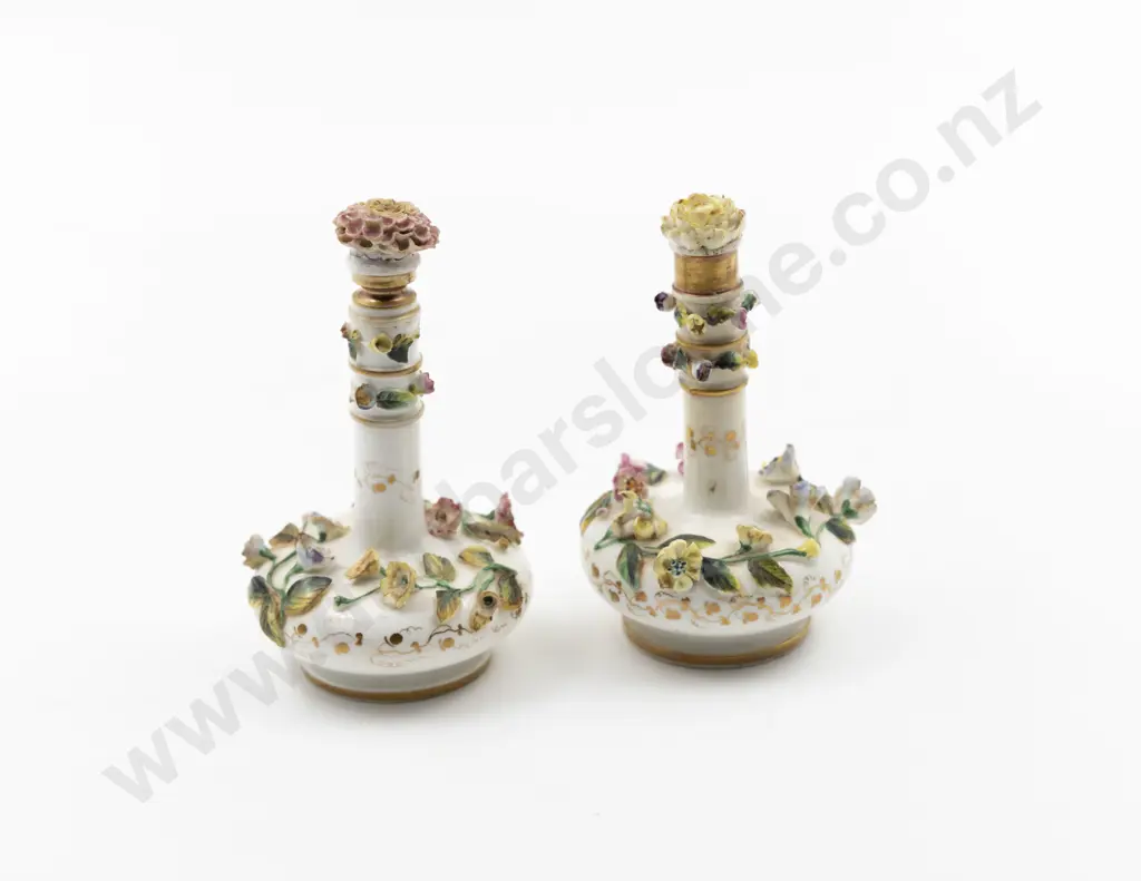 C1830 Pair Rockingham Scent Bottles Image 1++