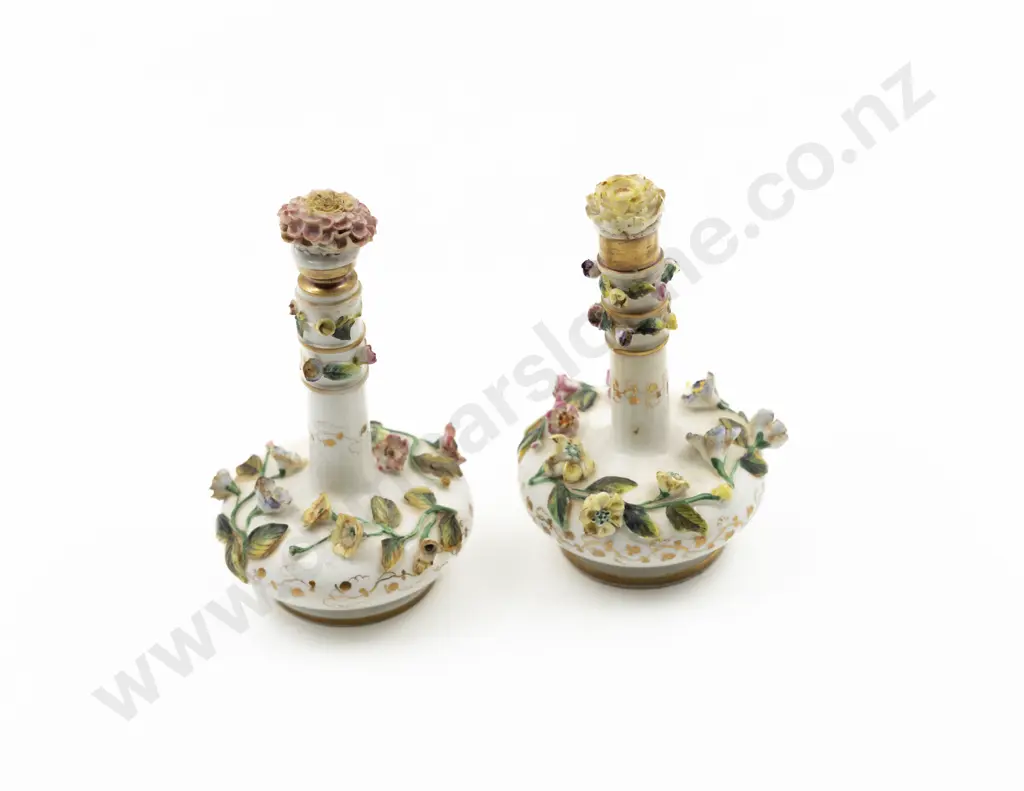 C1830 Pair Rockingham Scent Bottles Image 1++