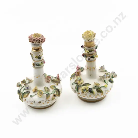 C1830 Pair Rockingham Scent Bottles