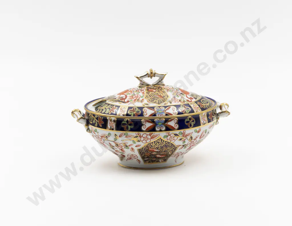 C20th Royal Crown Derby Sauce Tureen and Cover Image 1++