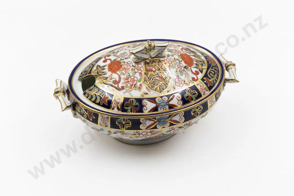 C20th Royal Crown Derby Sauce Tureen and Cover Image 1++