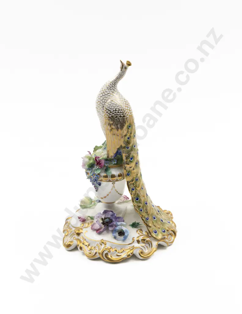 Royal Crown Derby Figure of a Peacock Image 1++