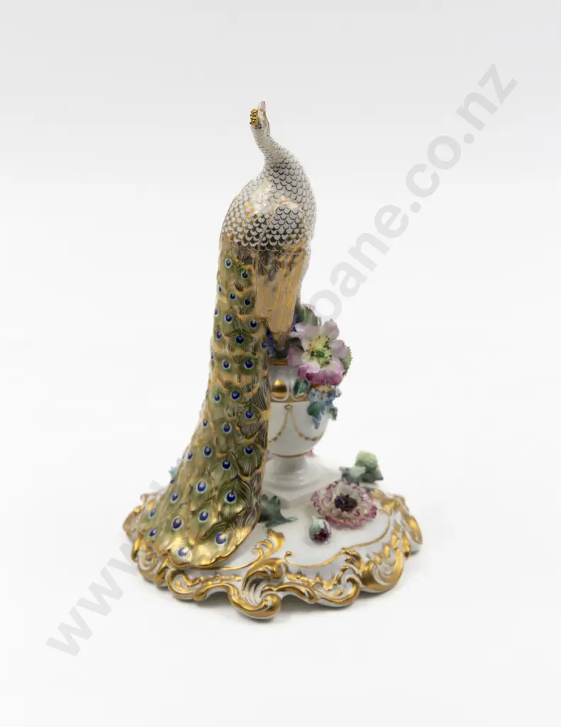 Royal Crown Derby Figure of a Peacock Image 1++