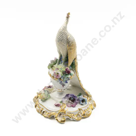 Royal Crown Derby Figure of a Peacock