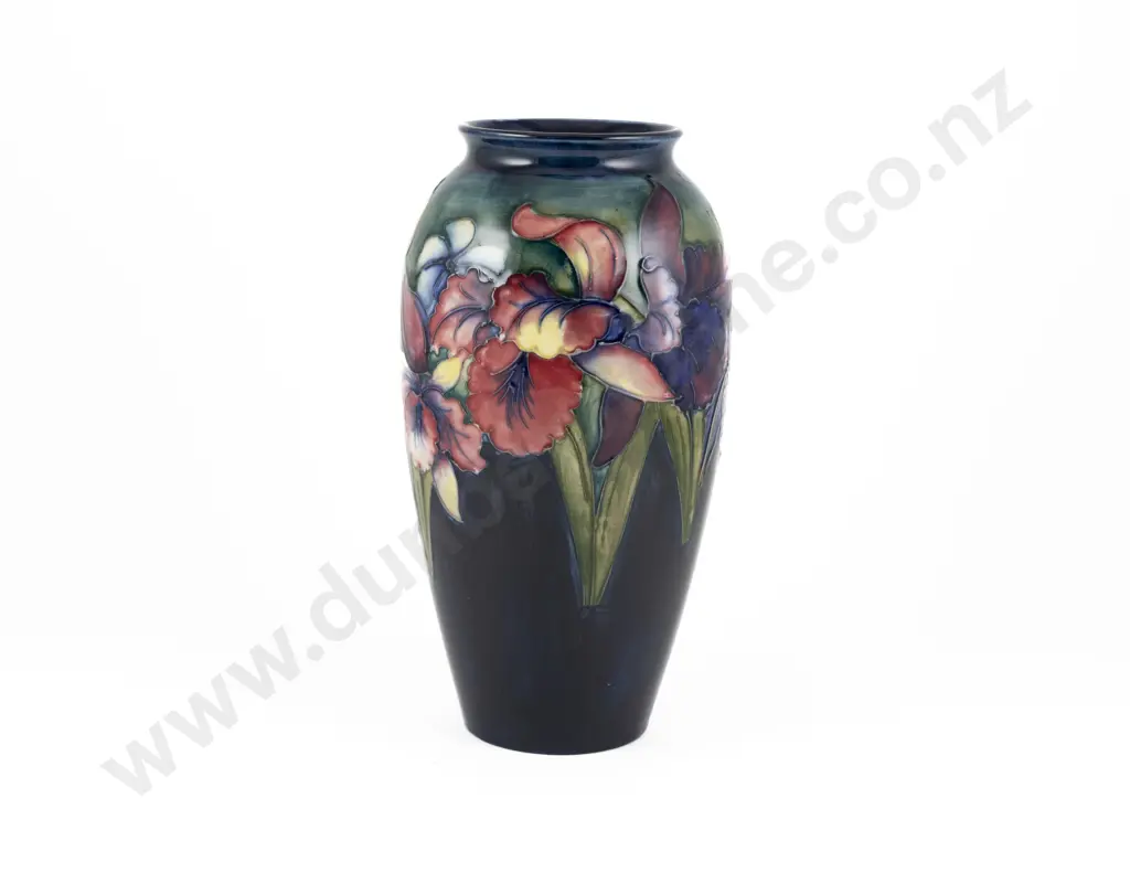 William Moorcroft Orchid Pattern Vase Image 1++