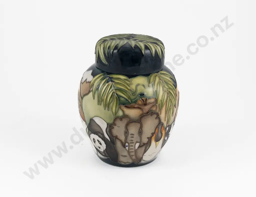 Modern Moorcroft Noahs Ark Pattern Ginger Jar Designed By Rachel Bishop Image 1++