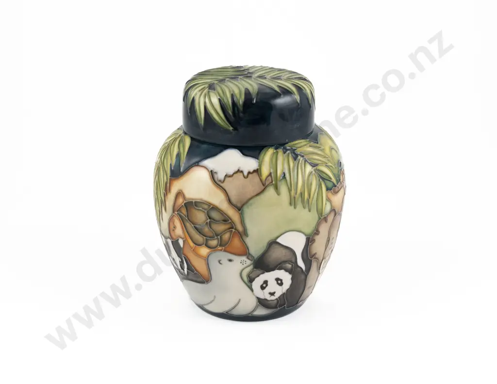 Modern Moorcroft Noahs Ark Pattern Ginger Jar Designed By Rachel Bishop Image 1++