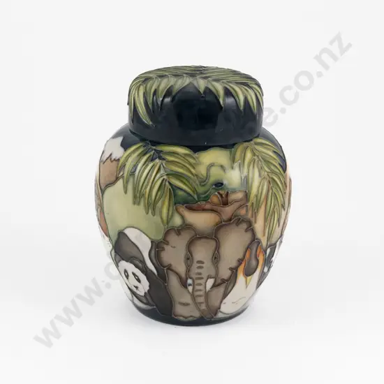 Modern Moorcroft Noahs Ark Pattern Ginger Jar Designed By Rachel Bishop
