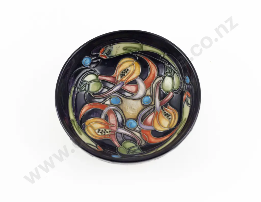 Modern Moorcroft Celtic Web Pattern Footed Bowl Image 1++