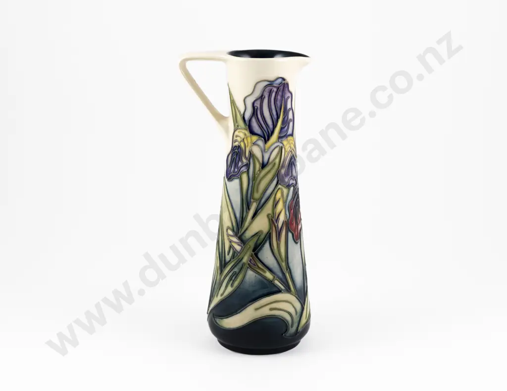 Modern Moorcroft Iris Pattern Ewer Designed By Rachel Bishop Image 1++