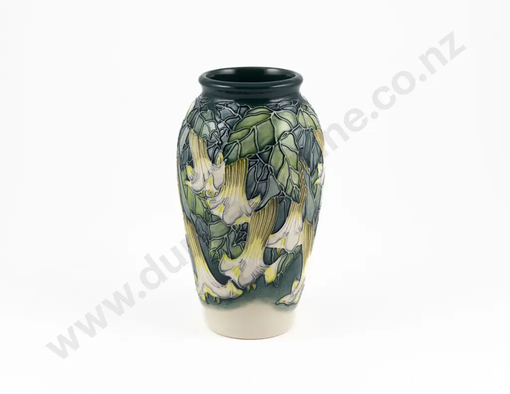 Modern Moorcroft Angels Trumpet Pattern Vase Designed By Anji Davenport Image 1++