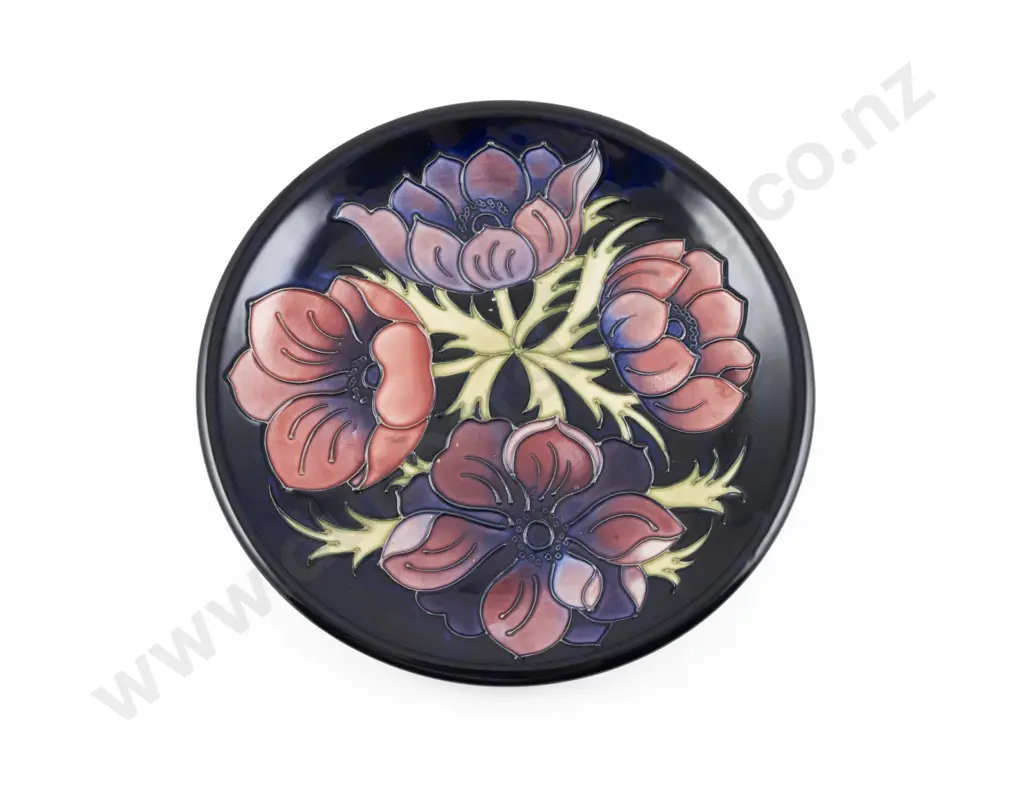 William John Moorcroft Anemone Pattern Plate Image 1++